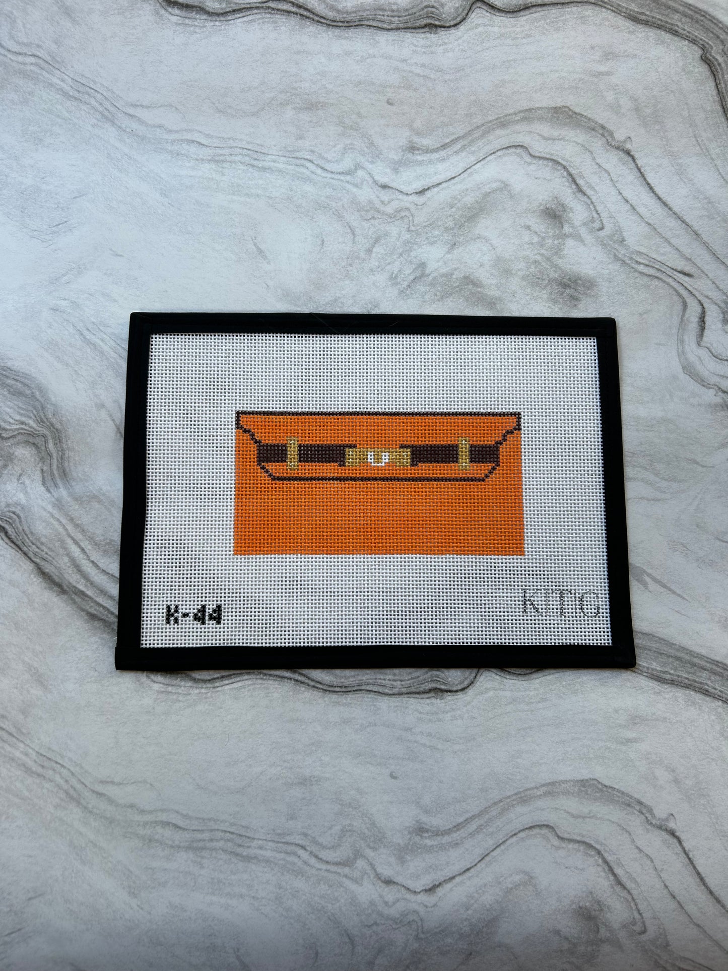 Orange Mini Clutch Canvas