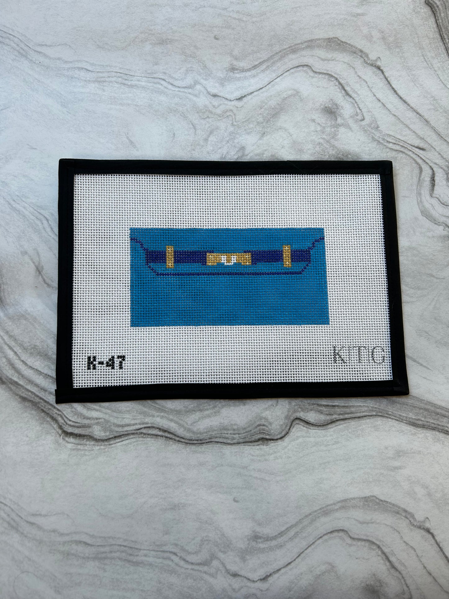 Blue  Mini Clutch Canvas